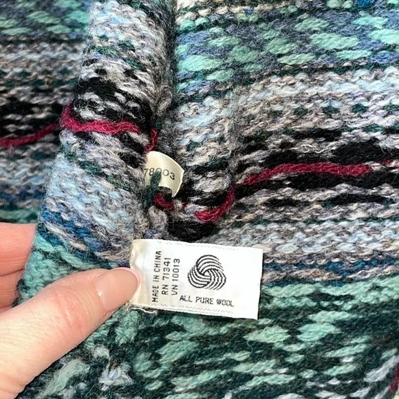 Vtg LL Bean Cardigan Womens Medium Wool Animal 80s Prairie Scottie Dog - Picture 8 of 10